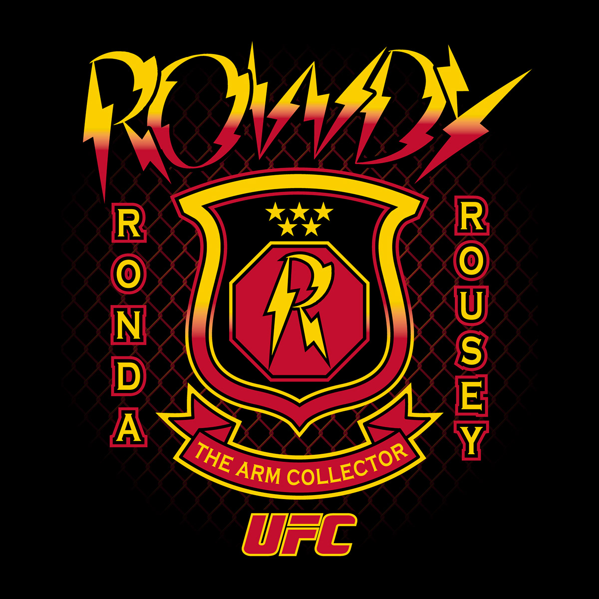 MMA UFC Rowdy Ronda Rowsey Walk-out Tee Octagon The Arm Collector MMA T-shirts t-shirt http://rondarousey.net ronda rousey http://www.ufcstore.com