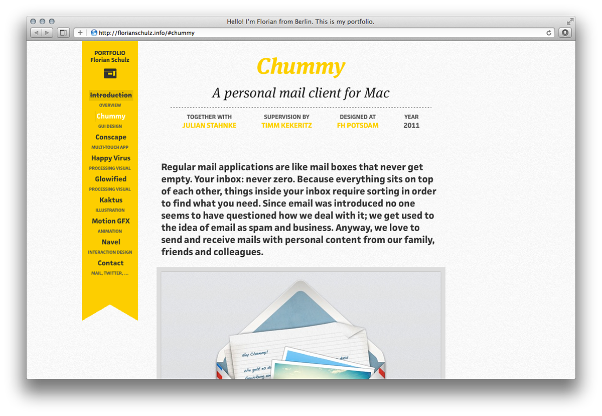 Website berlin yellow zigzag scroll Web safari