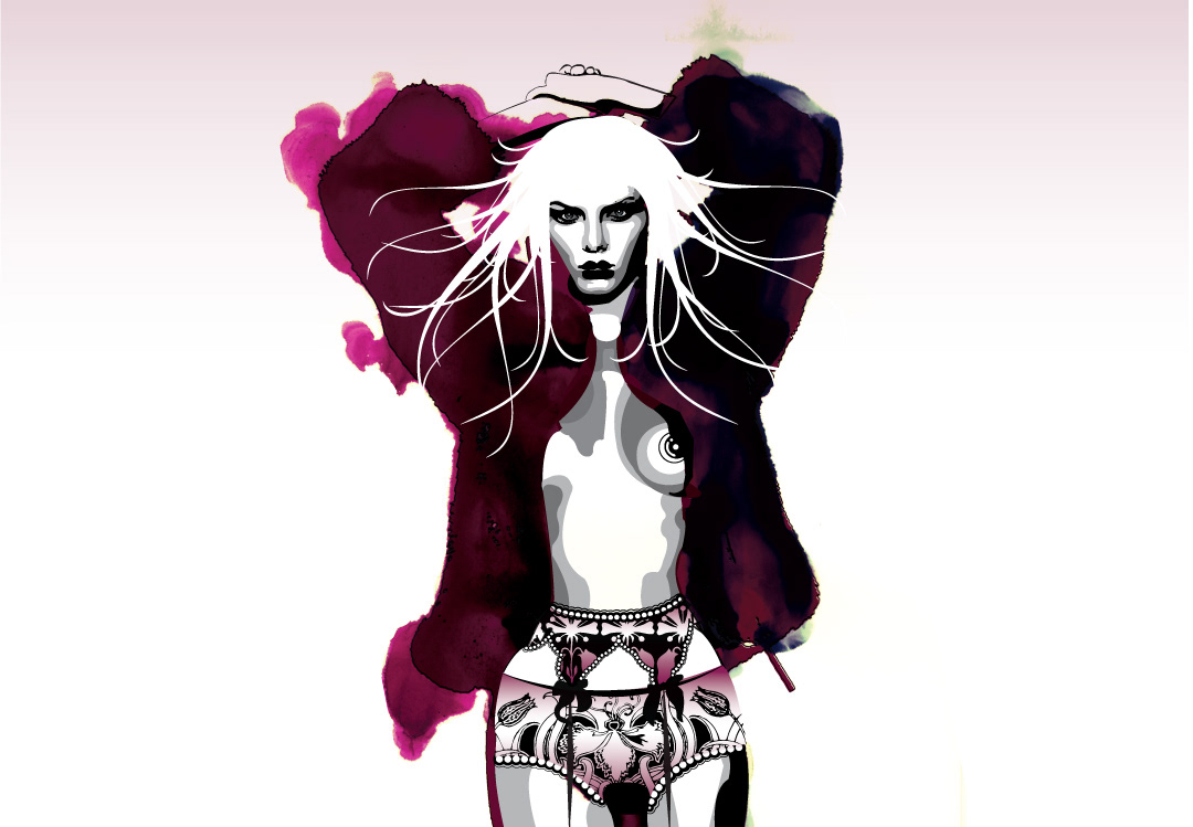 colorful Style swag art design Creative Paint digital girl illustrator vector punkychicken