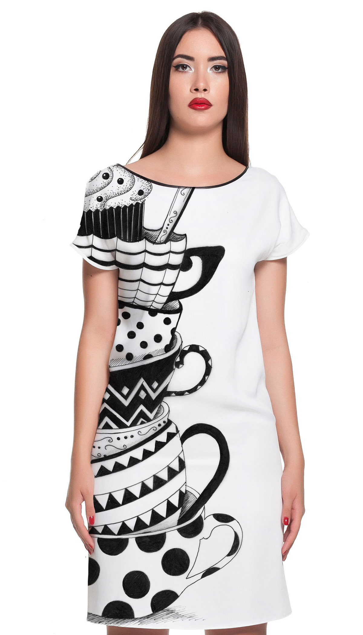 clothes dresses t-shirt black and white Collection skirt