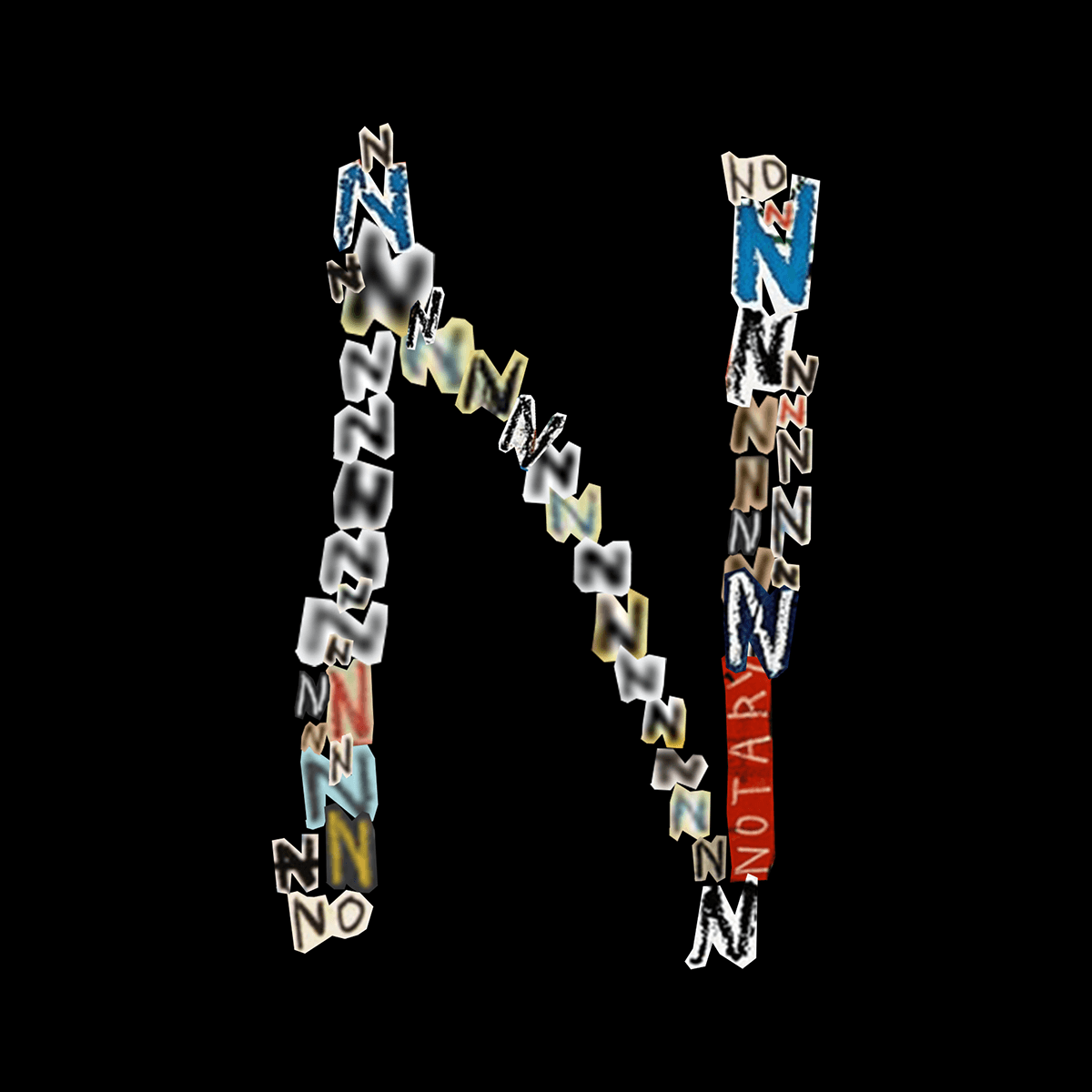 alphabet photoshop collage letters typography   typography design cut out collage letters Jean-Michel Basquiat typographic collage 
