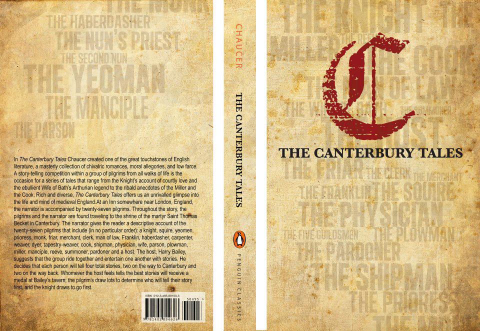 the canterbury tales book jacket print
