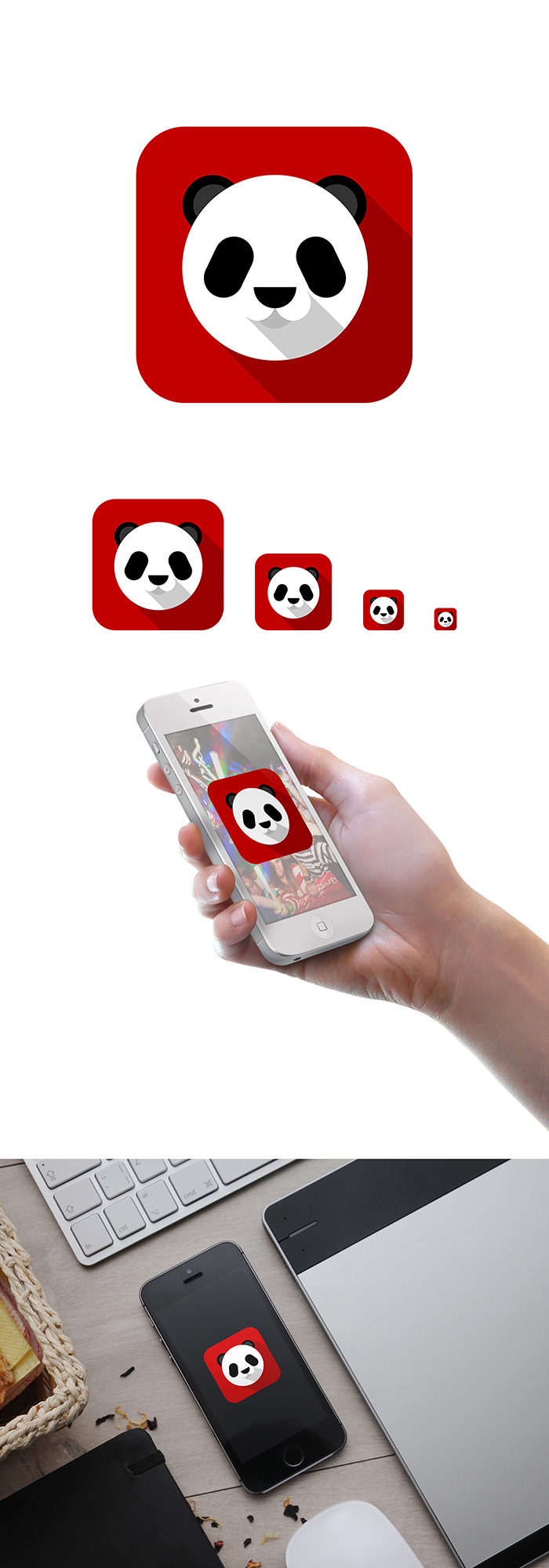 panda animal flat Panda  animal flat ios app buy sell iphone ios8