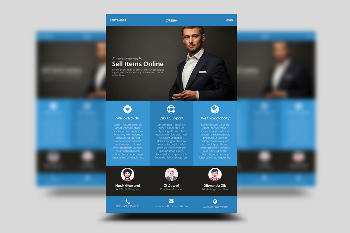 flyer business flyer poster corporate template design psd photoshop free freebie download clean flat minimal