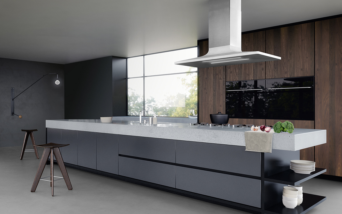 kitchen extractor cmf concrete Gutmann vanberlo design kitchenhood