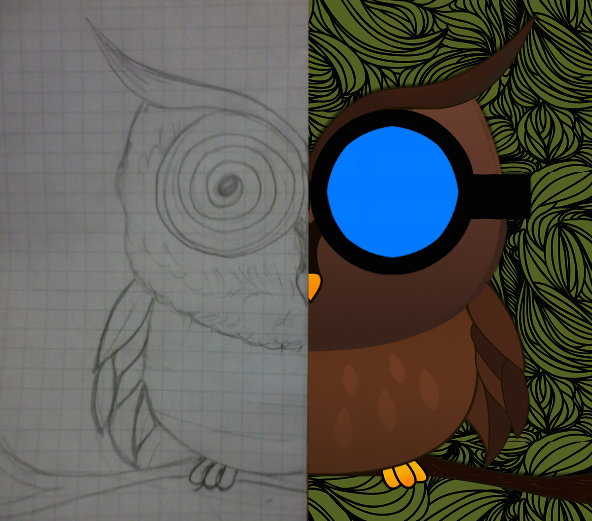 owl cs6 photoshop 3D