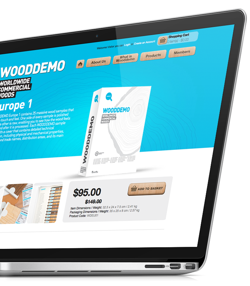 wood digital e-commerce interactive product Website minimal wooddemo Shopping worldwide commercial agency antalya mutfak haminne