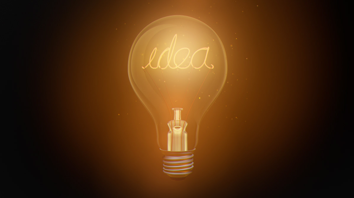 idea  bulb  Concept cinema 4d  after effects  3d