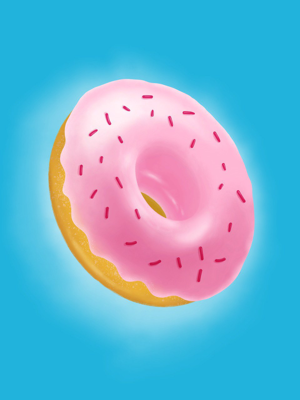 ad design Advertising  advertising design branding  Donuts food design graphic design  ILLUSTRATION  iPad drawing Procreate
