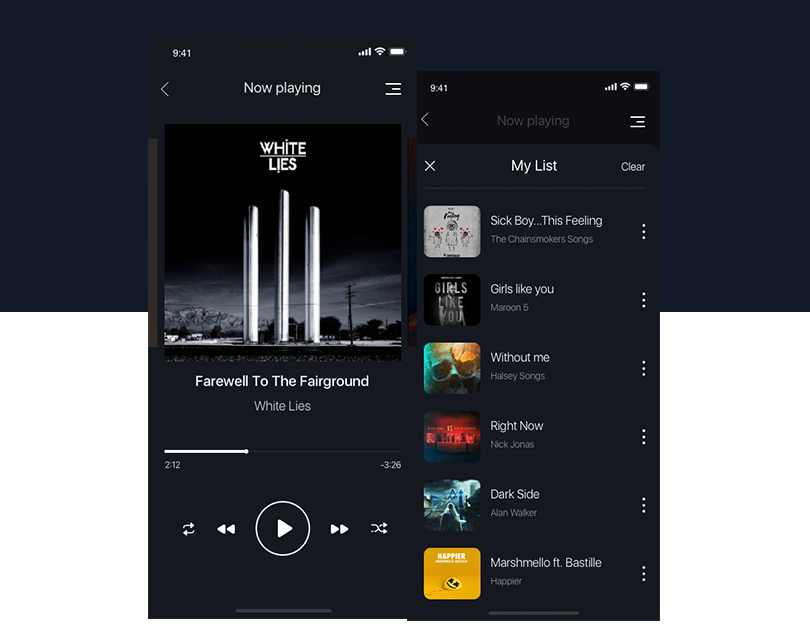 Music Player music app UI ux Web DailyUI uidesign uxdesign Webdesign