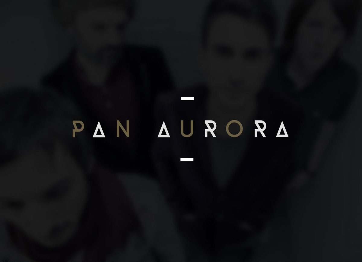 poster visuals Typographie font Music  Band pan aurora logo design