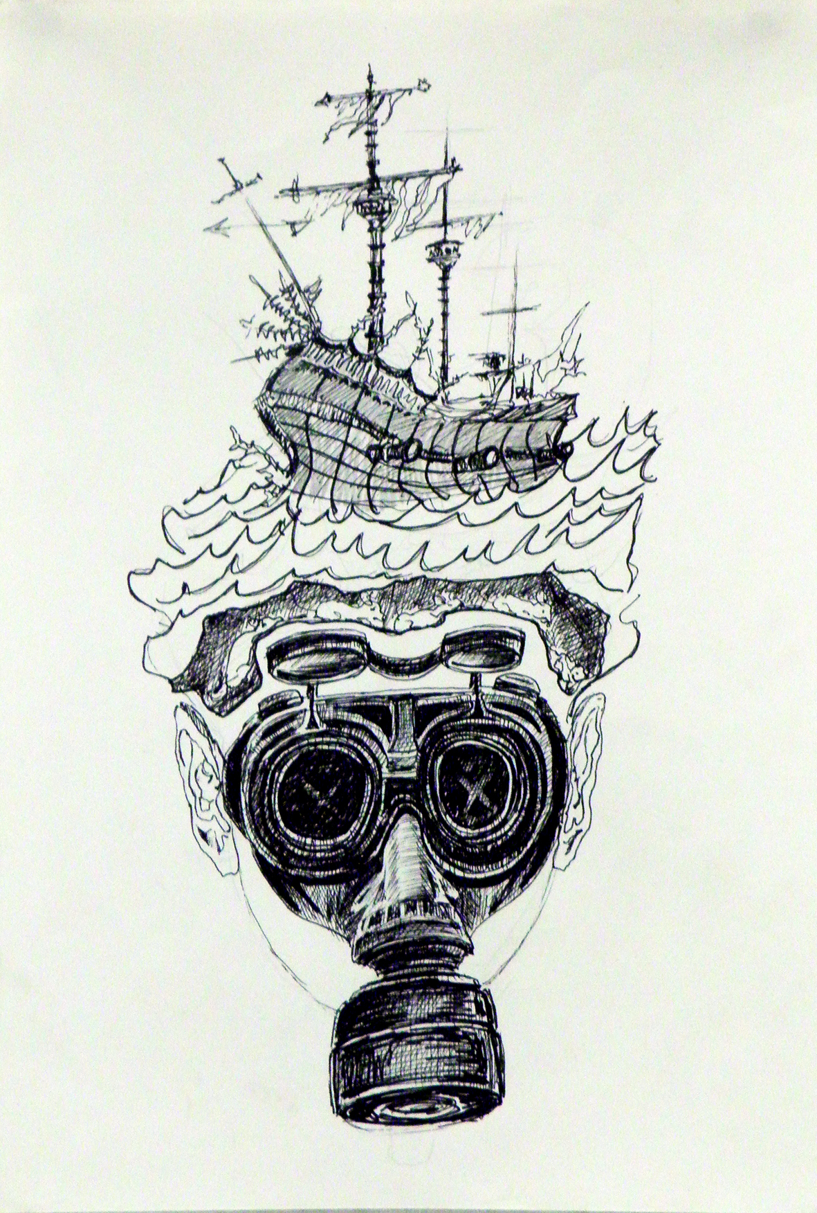 illustrate draw ink pencil monkey Web background paper pen color line story surreal fantasy art