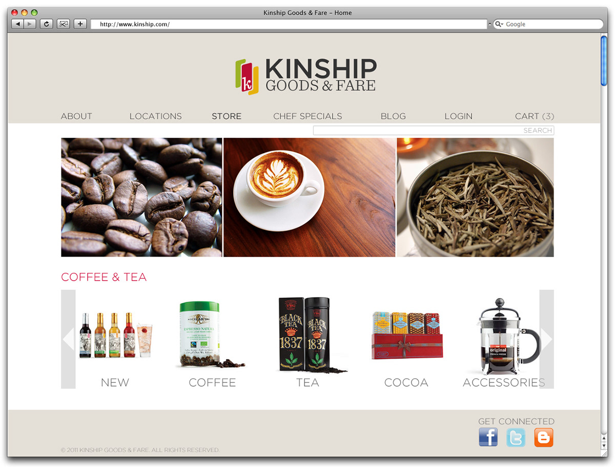 Website kinship deli southern brand