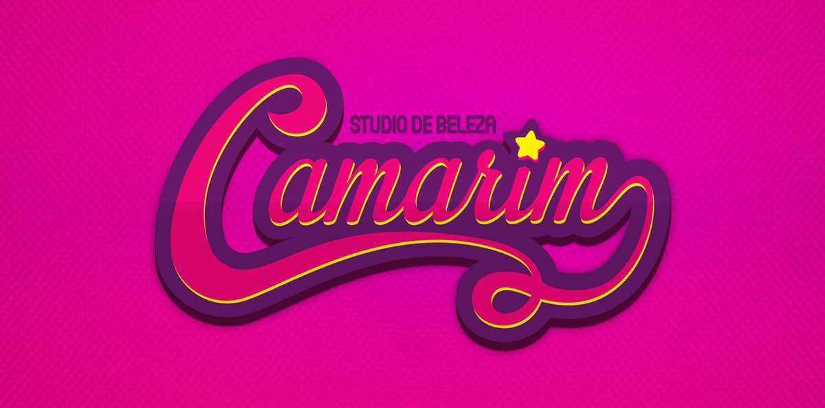 logo ID yellow purple camarim studio brand type