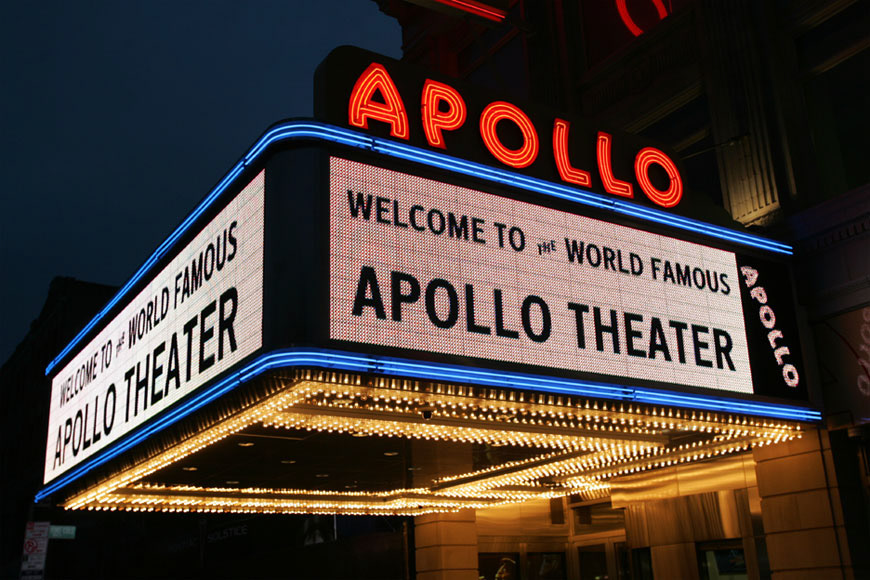 font sans serif Apollo Theatre marquee lettering