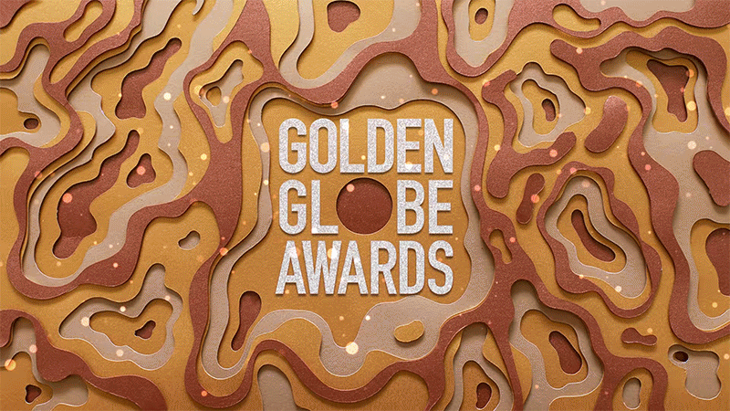 paper art paper Golden Globes motiongraphics Movies television Film   Awards Golden Globe Awards crafts  