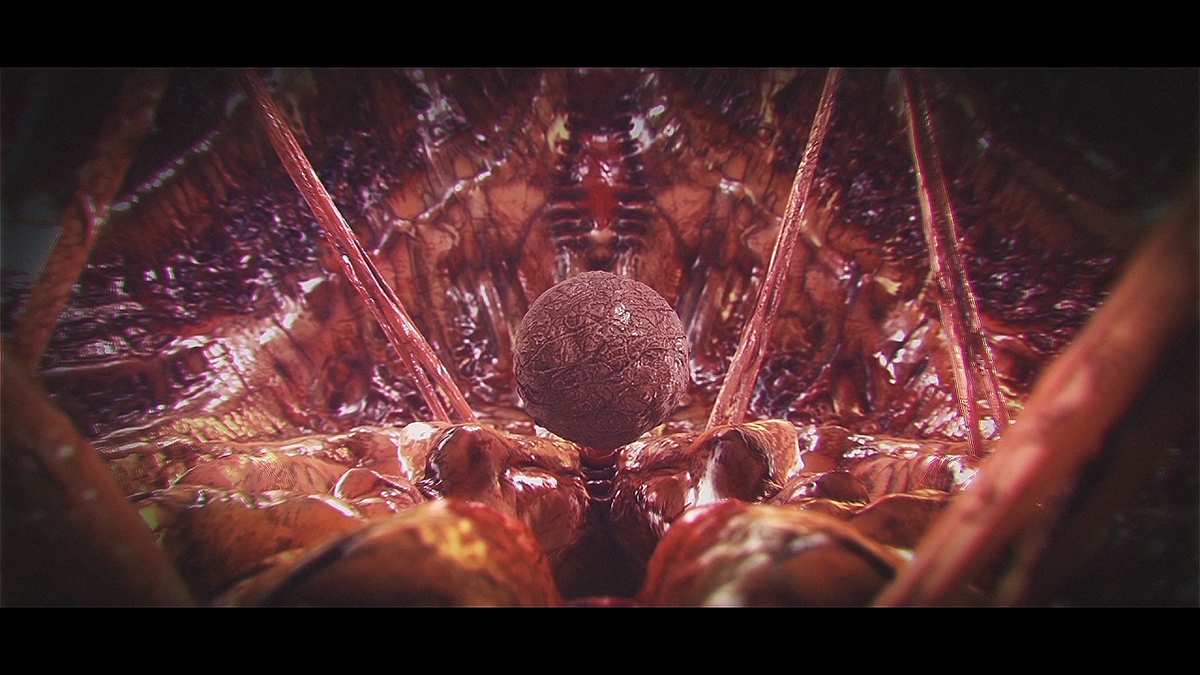 3D alien anatomy Bacteria blood creepy evolving Giger grunge horror