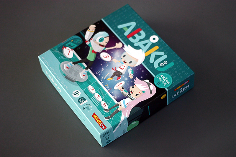 boardgame abaku mindok kawaii cyber pop Character box product Space math educational school mathematics