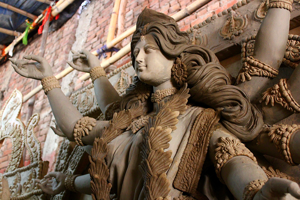 art festival sculpture India Durga goddess
