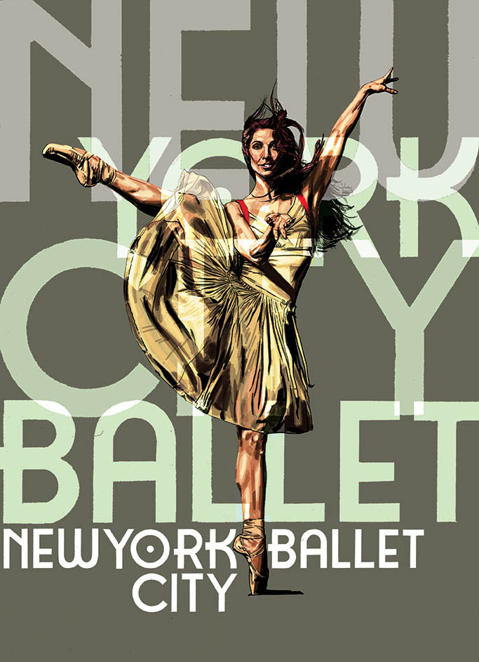 new york city ballet DANCE   poster figurative figure dancer