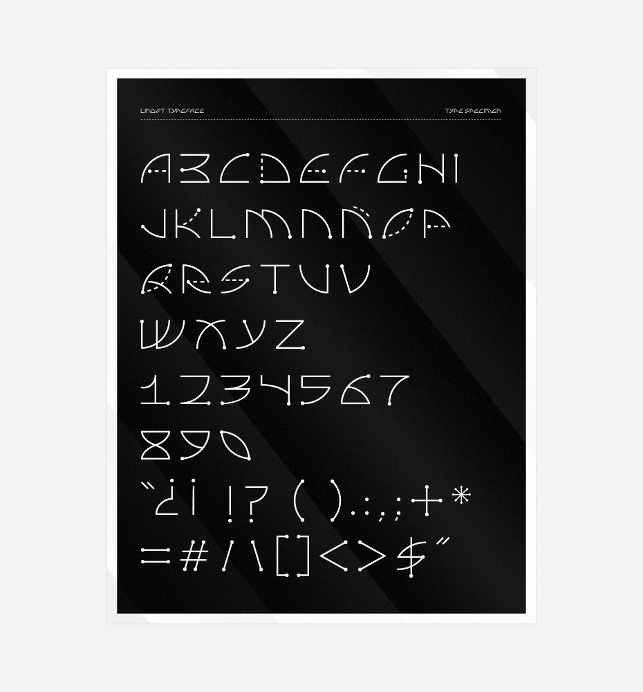 Lindot font Typeface modern lines dots black CleanAndModern clean ignacio meza