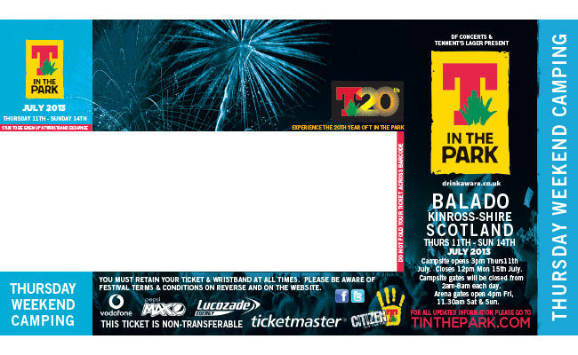 TITP tinthepark ewan mcdonald ticket festival summer celebration flyer print