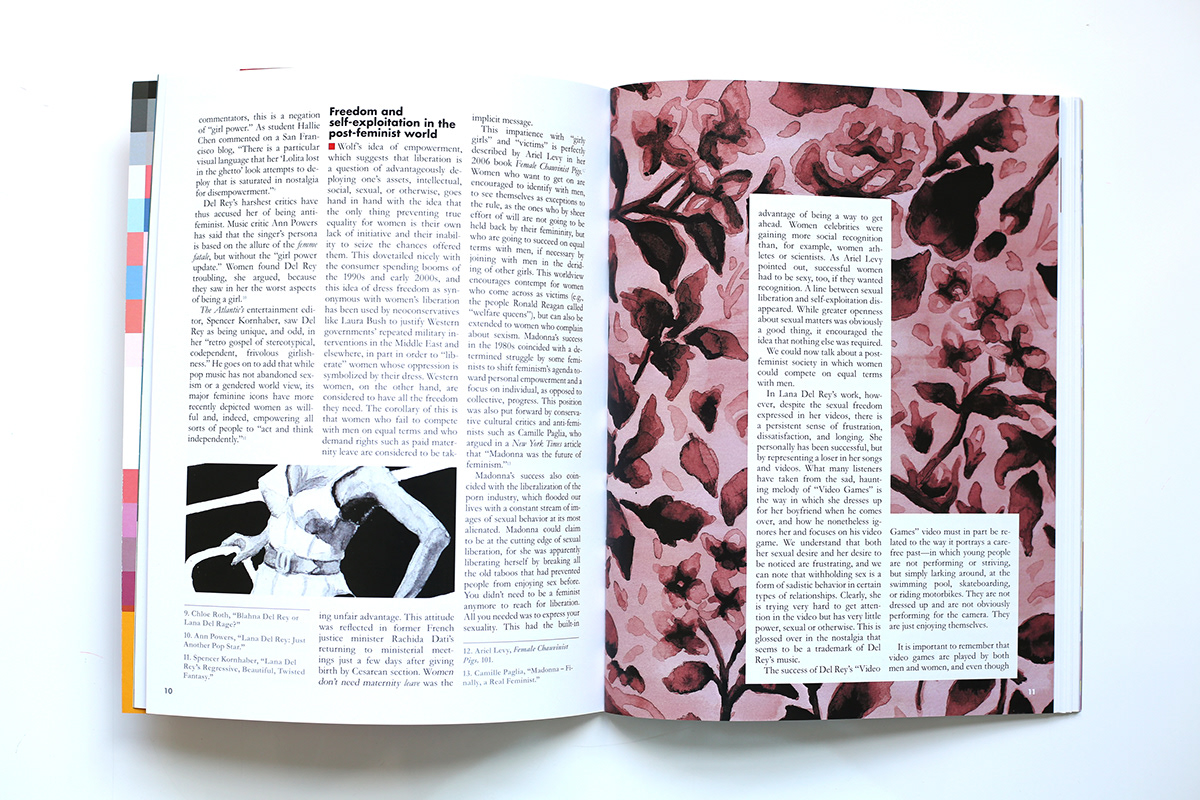 Booklet book magazine journal interdisciplinary Lana Del Rey beach pixel mosaic