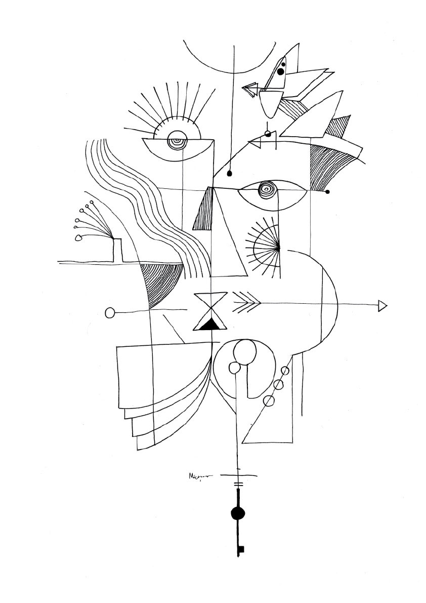 illustrations abstract lines John Coltrane
