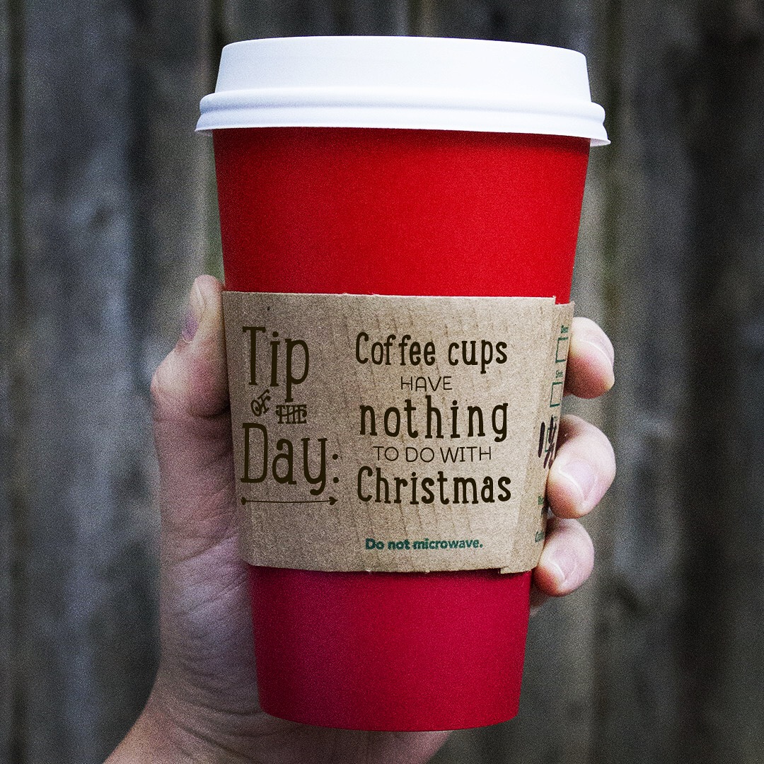 Adobe Portfolio satire starbucks red cups Christmas political Coffee typography   photoshop Photography  social media