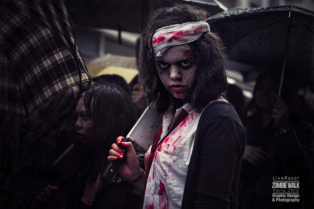 Paris  Makeup  photojournalism cinematic photoretouching postproduction horror zombie walk malagasy French liverasol live rasoloarison Dark tones Graphic Artist undead