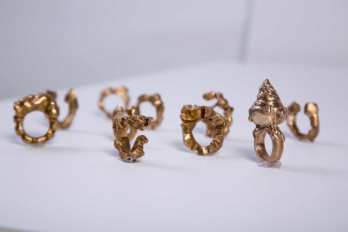 lost wax wax casting rings bronze Casted rings jewelry design industrial