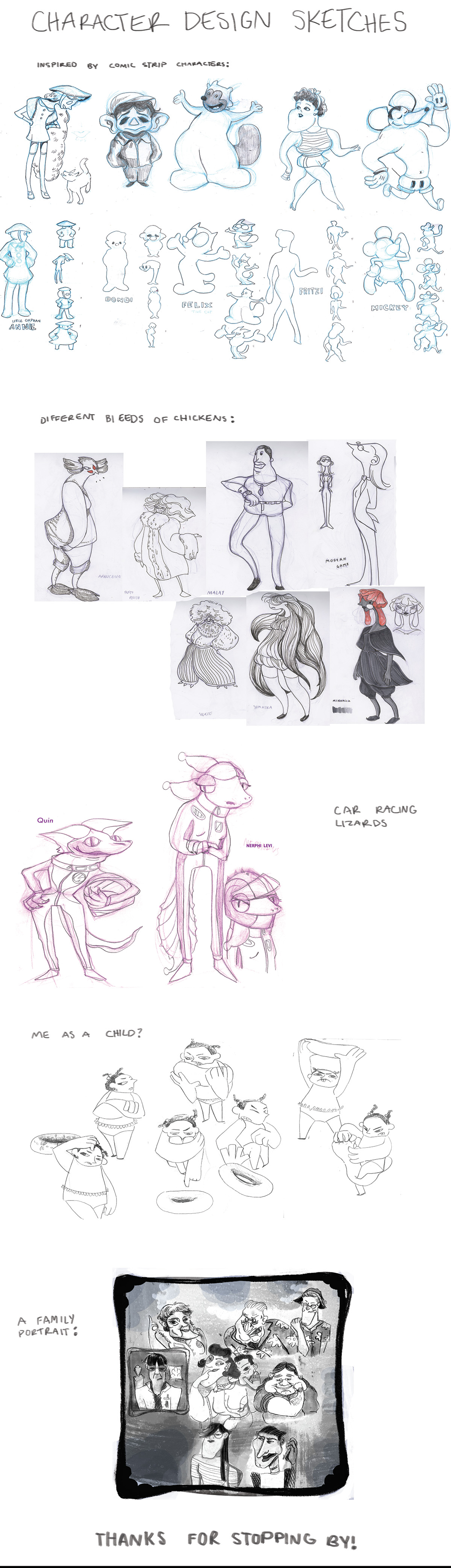 character sketch sketches design Character family portrait comic animation 