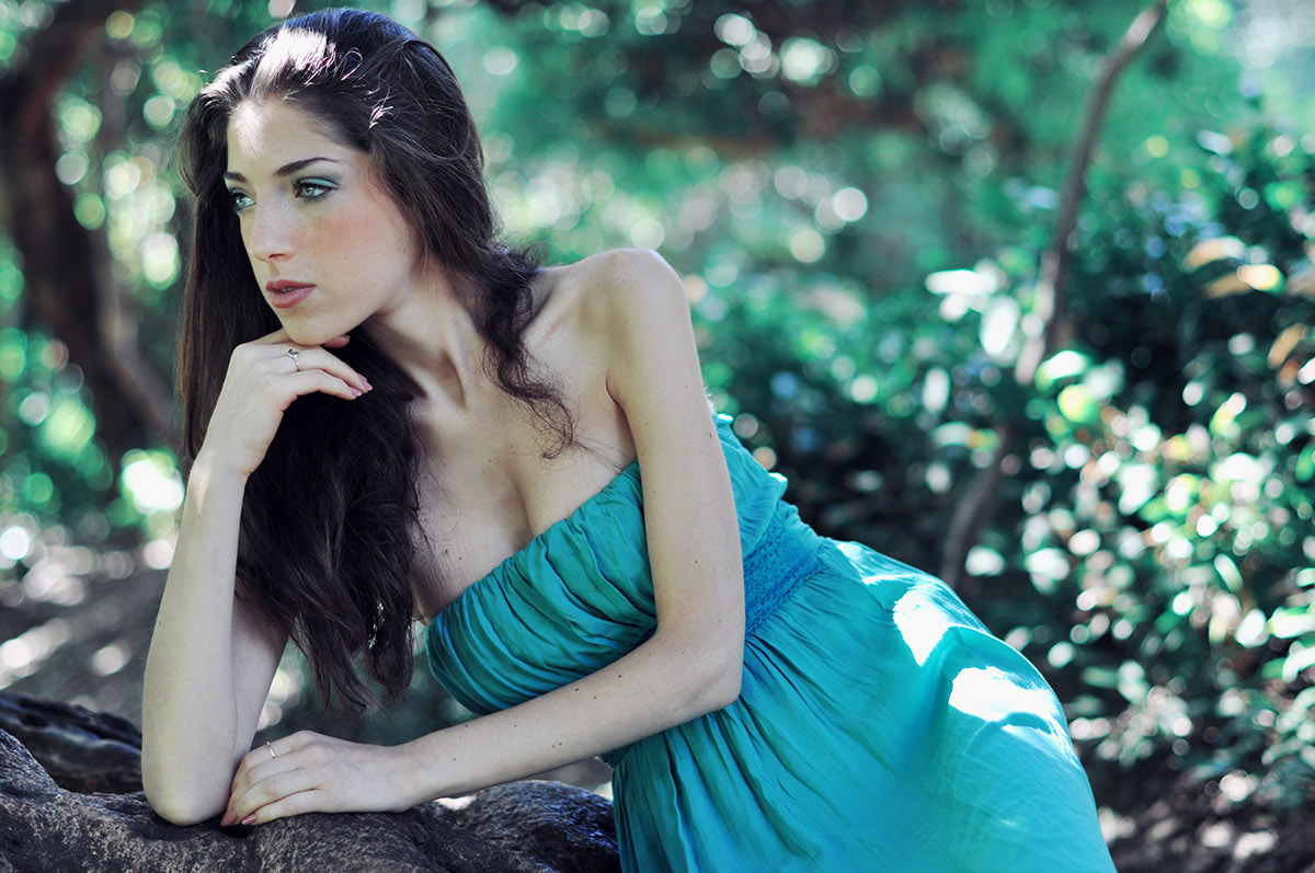 sofia hassan turquoise model girl beauty Nature trees portrait fairy leaves elfic dreams