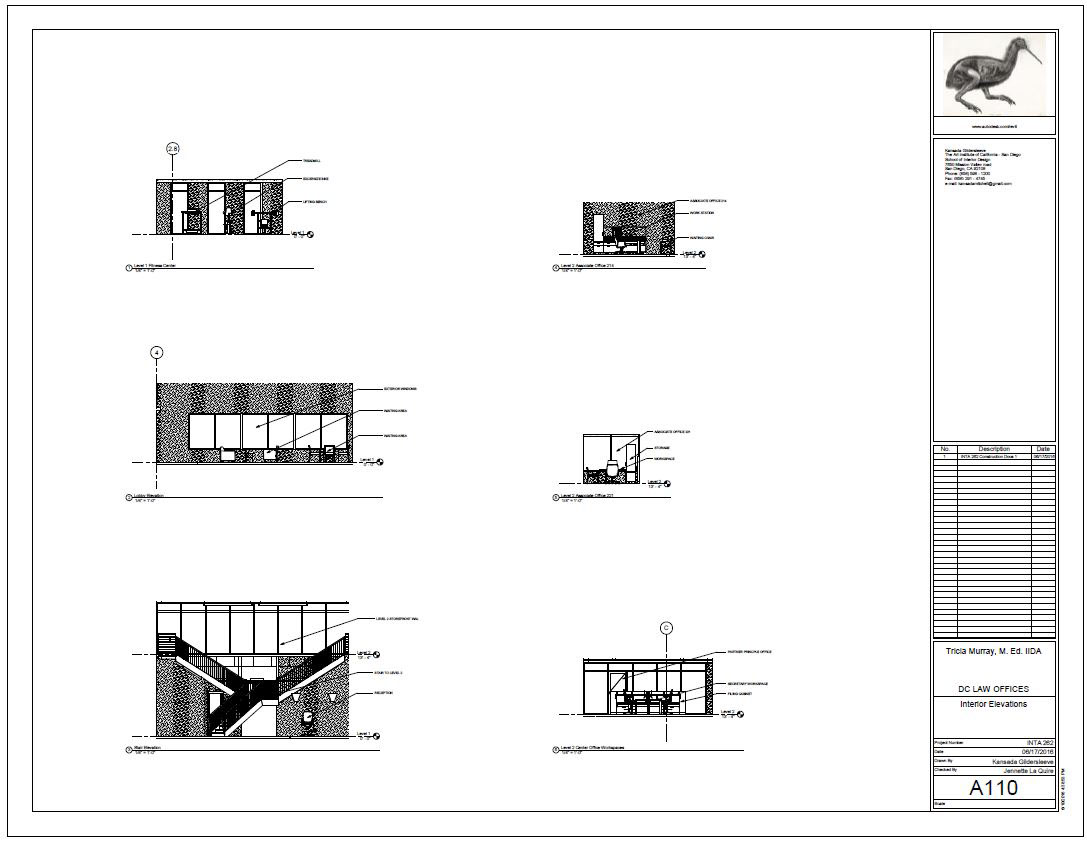 INTA 262 commercial design Construction Documents revit