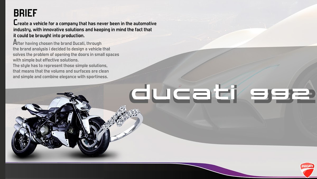 car design concept car giuseppe ceccio car sketch ied photoshop sketch Ducati