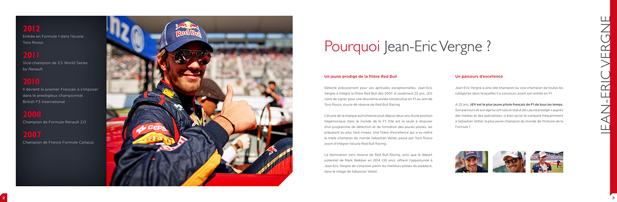 Adobe Portfolio foot football magazine edition depliant politique Formula 1 formule 1 Red Bull toro rosso