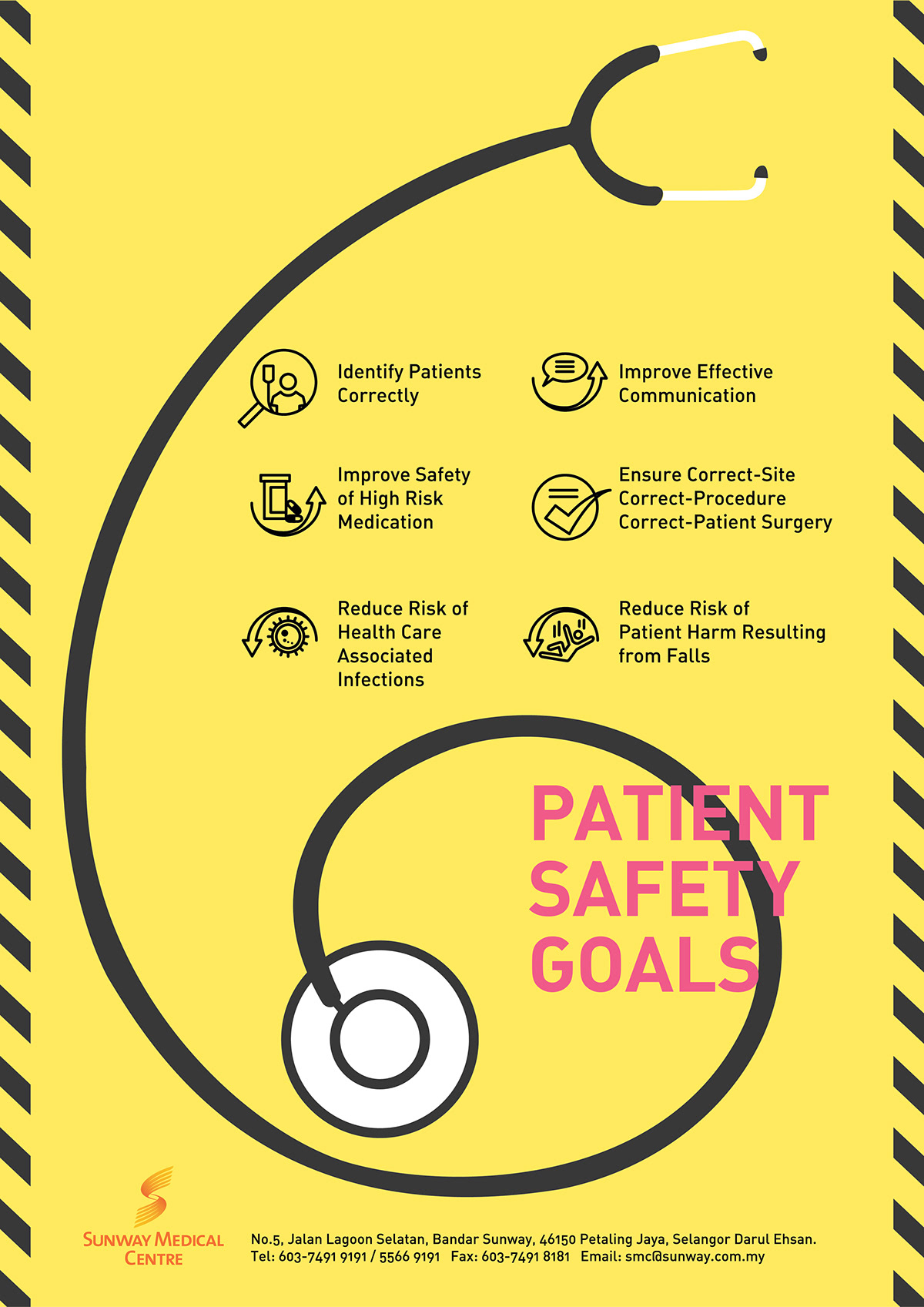 poster stethoscope patient safety