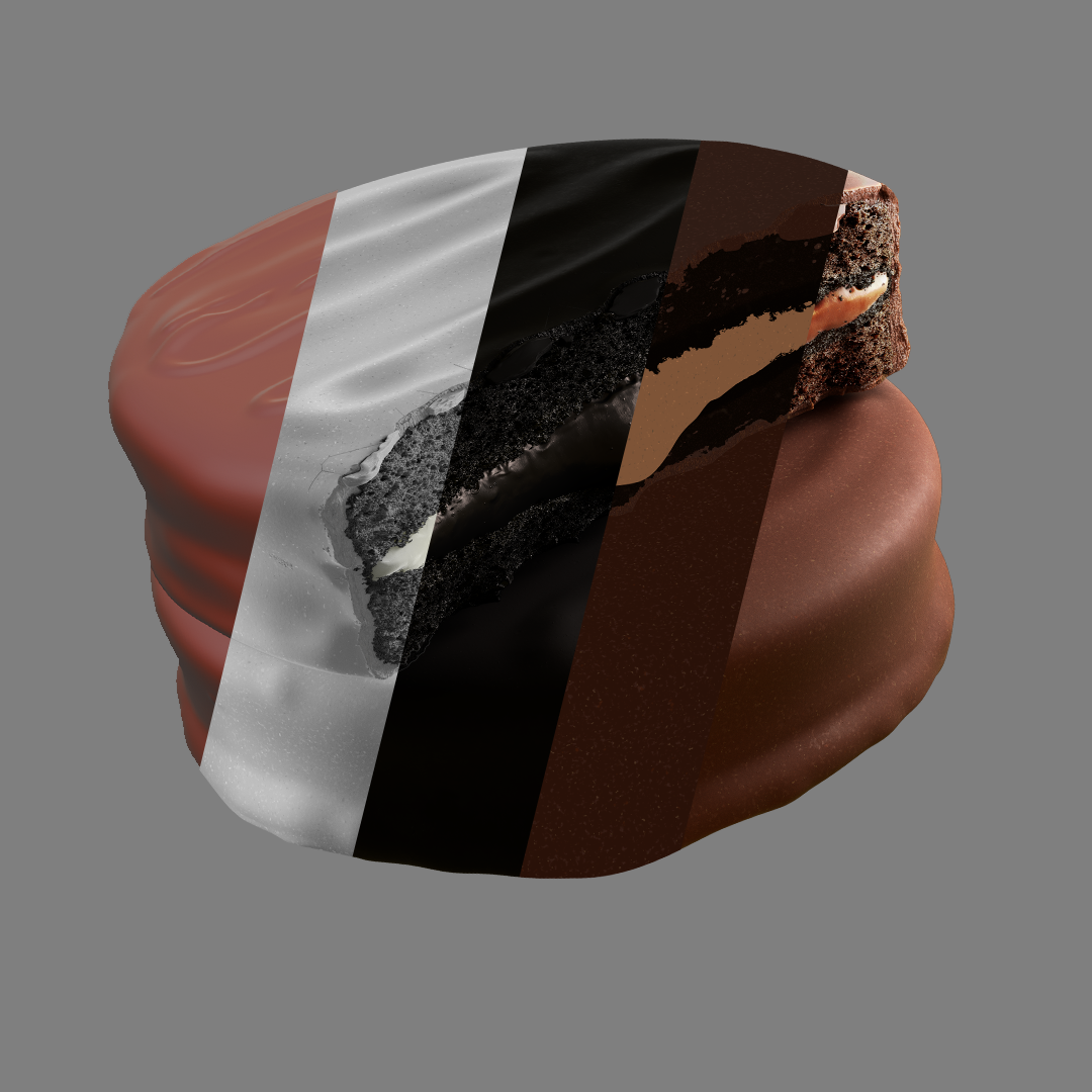 3D Advertising  brand identity cookies Packaging chocolate Food  cookie bakery cake