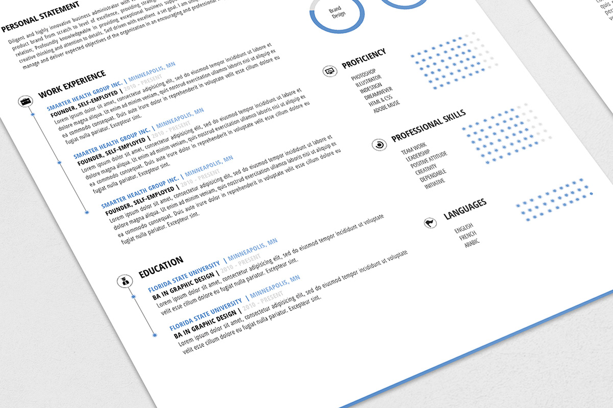 clean resume Minimal Resume resume template cover letter resume design CV template Modern Resume pro resume one page resume Maruf maruf studio