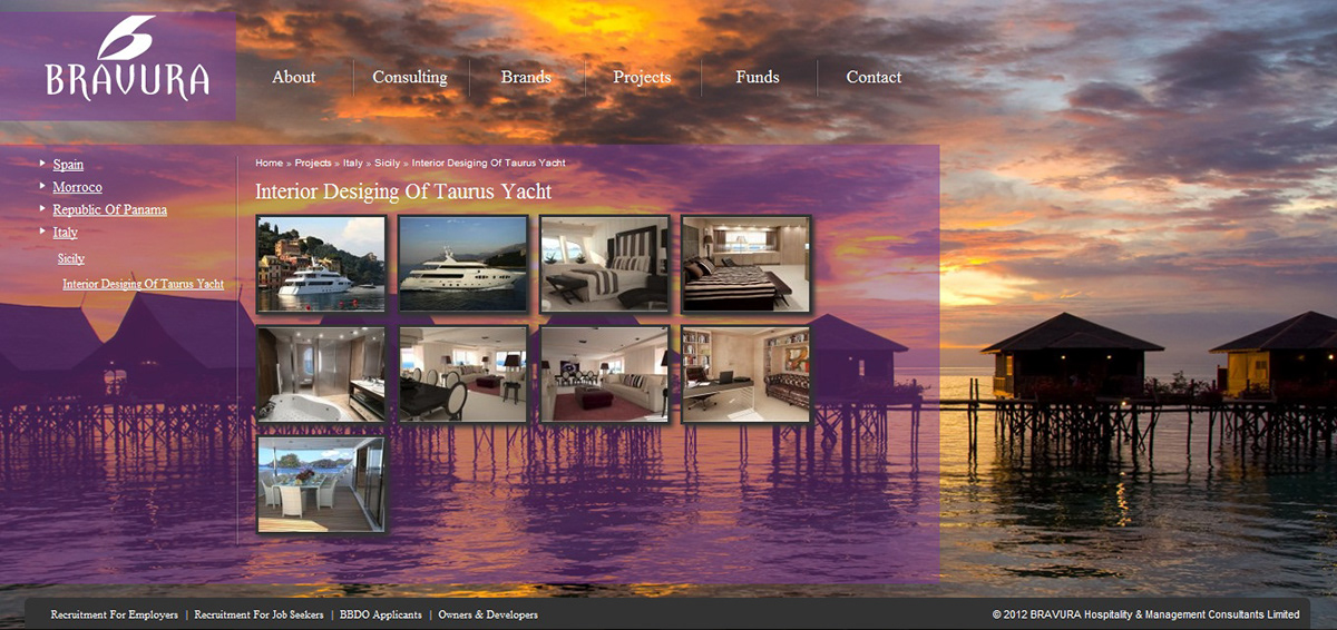 hotel management Website design Client brand hotel