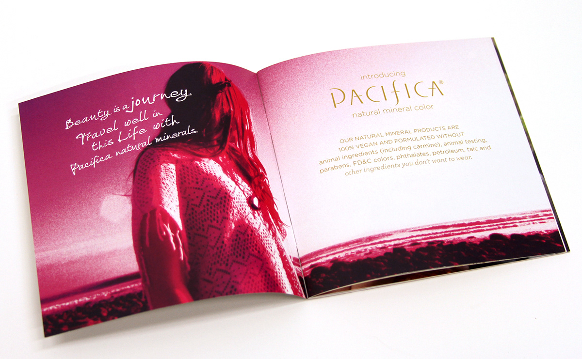 Pacifica beauty  publication book Layout print graphic design 