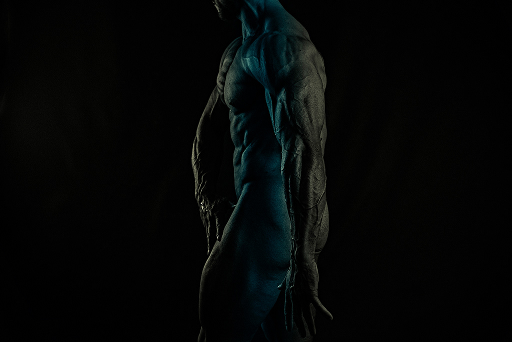 mind Bodyduilding Implied Nudes male nudes blue FINEART Creativity Mind Body soul