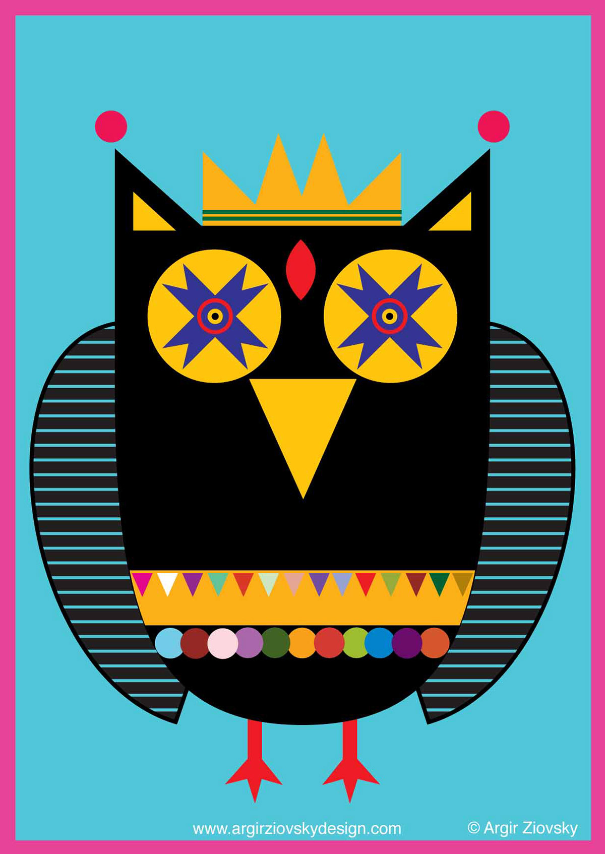 owls graphic print ILLUSTRATION FOR CHILDREN