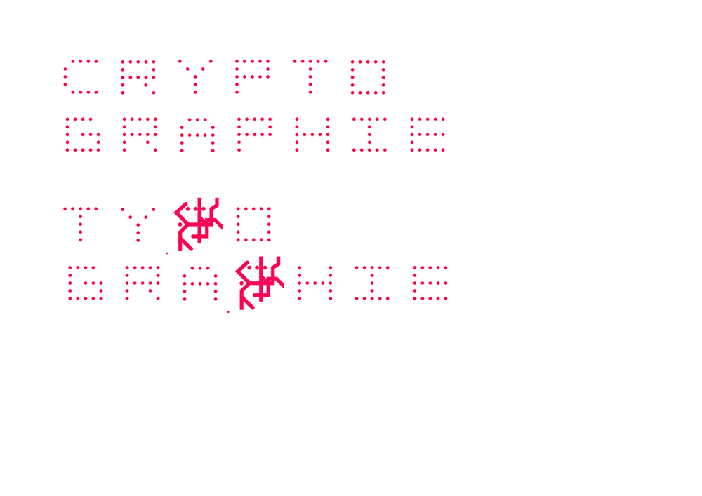 cryptographie Typographie letter lettering message hide metro Transport animation  dots