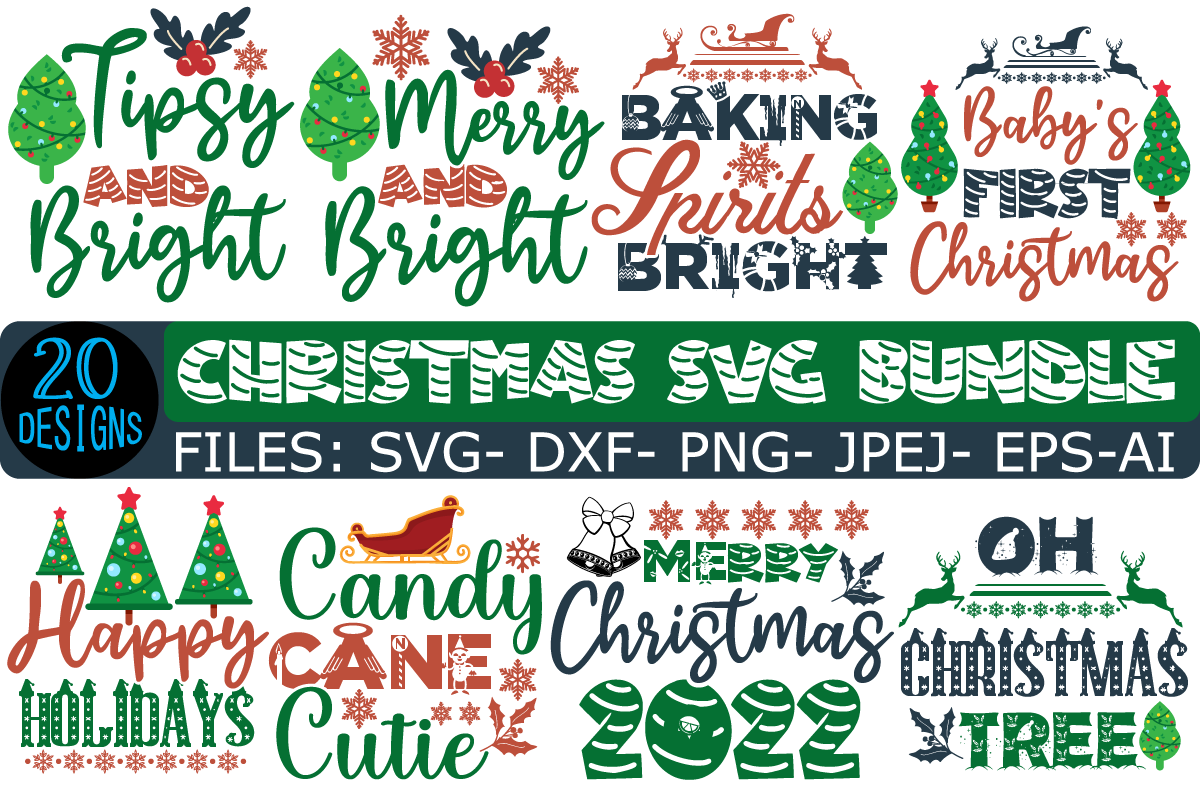 Christmas Christmas SVG christmas svg bundle design Holiday santa snow winter