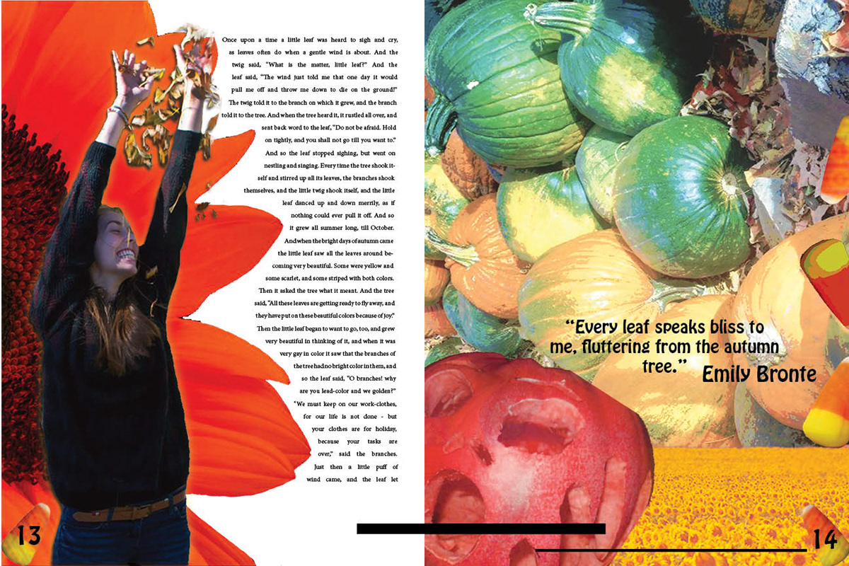 collage magazine layout