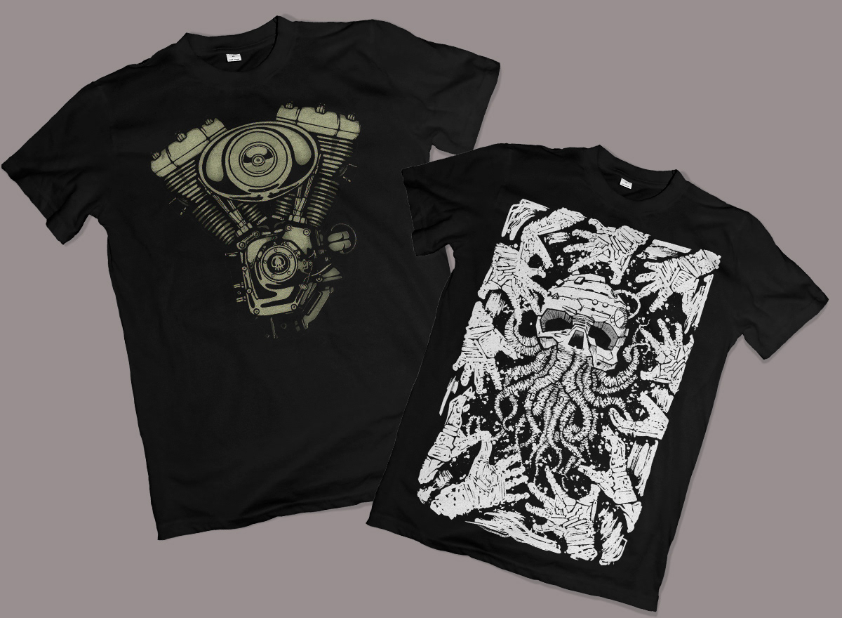 tshirt metal rock skull calabera doodle mashup latostadora skulls craneos camisetas tshirts