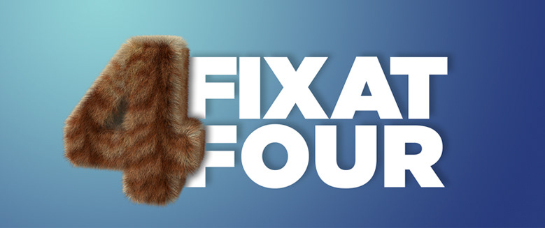 fix four pets spay neuter dog Cat pro bono 3D logo animated different best friends