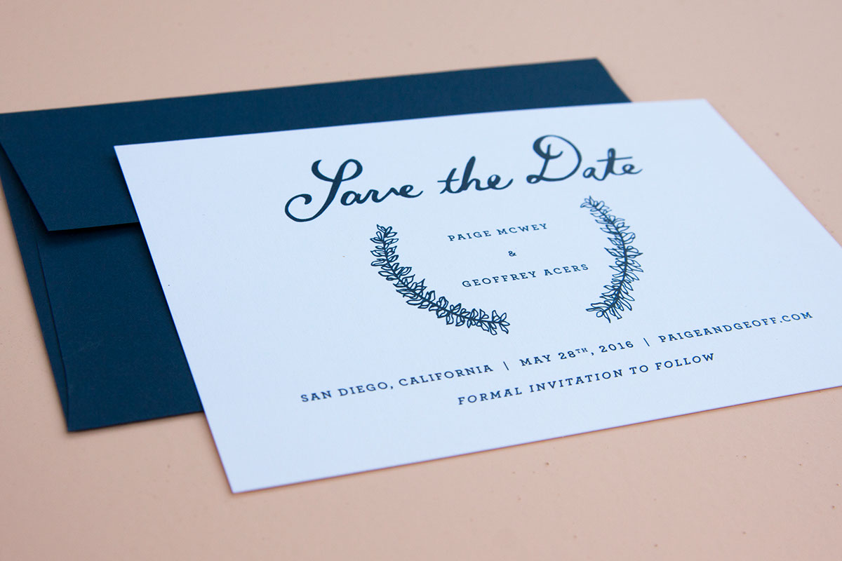 save the date stationary romantic HAND LETTERING letter