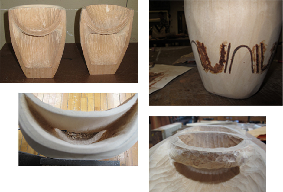 bowl Vase wood carving